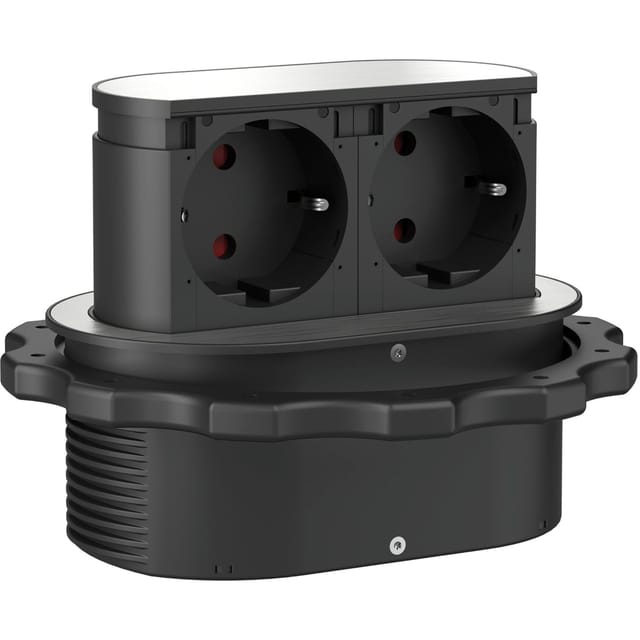 Hpf Steckdose Piccolino in Edelstahl versenkbar