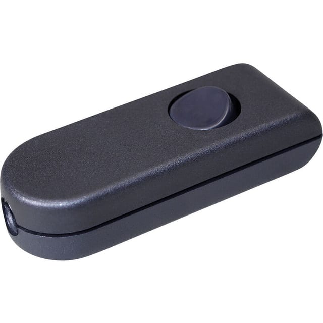 interBär 8093-204.01 Schnurschalter Schwarz, Weiß 1 x Aus/Ein 2 A 1 St.