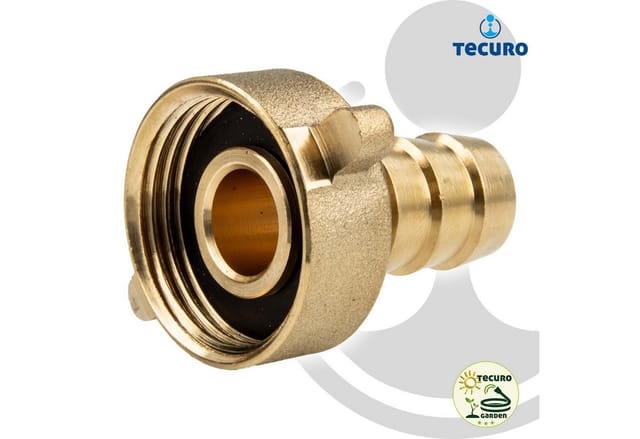 Schlauchverschraubung mit 3/4 Zoll üwm x Tülle ø 20,9 mm, inkl. Schelle W4 16-25 mm - Tecuro