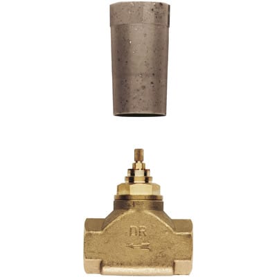 UP-Ventil-Unterteil aus Messing, vormontiertes Oberteil 1', kurze Spindel, Gewindeanschluss 1', 29805000 - Grohe