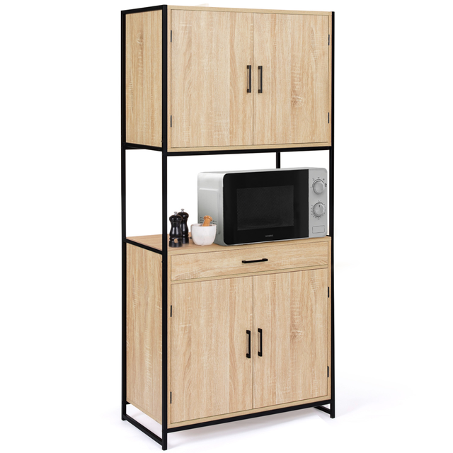 Küchenbuffet 80 cm detroit Möbel 4 Türen Industriedesign + Schublade
