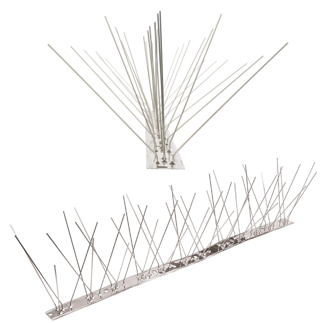 Pestsystems - 3 Meter (6 x 0,5m) Taubenspikes 5-reihig auf V2A-Flexleiste - hochwertige Lösung für Vogelabwehr Taubenabwehr Edelstahl Spikes