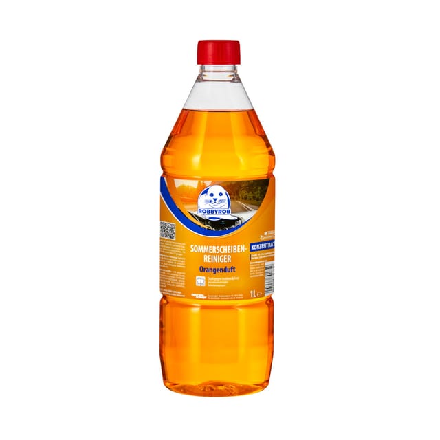 Robbyrob 1 Liter Sommer Scheibenreiniger Konzentrat 1:10 mit Orange Duft