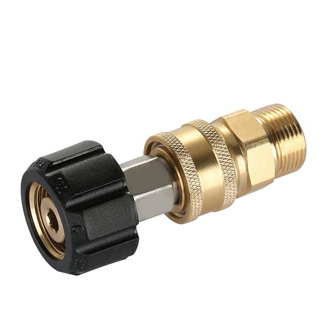 Hochdruckreiniger-Adapter-Set M22 auf 1/4 Zoll Schnellanschluss-Kit, M22 14 mm auf 1/4 Zoll Schnellanschluss-Kit