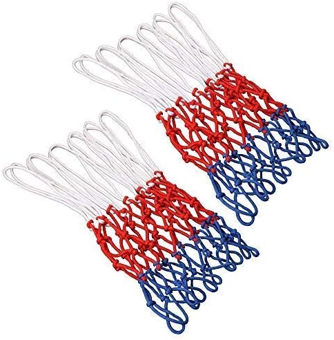 2 Stück Professionelles Basketballnetz, Basketball-ersatznetz, Basketballkorbnetz, Basketballkorb, 3 Farben, Outdoor-basketballkorbnetz