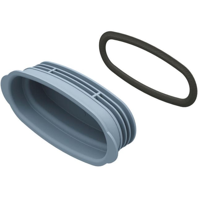 Helios FRS-VDS 51 FlexPipe Verschlussdeckel oval 51mm für Stutzen, 1 Deckel und 1 Dichtring