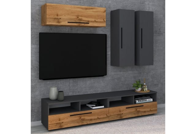 Holz Wandregal Klappschrank Arila XL