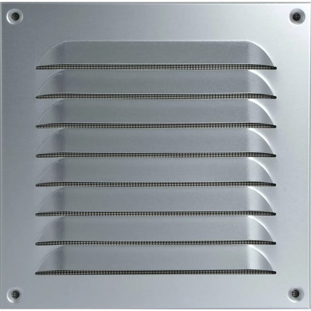 Vollmer - upmann Wetterschutzgitter aufschraubbar eckig 200x200 mm Alu silber