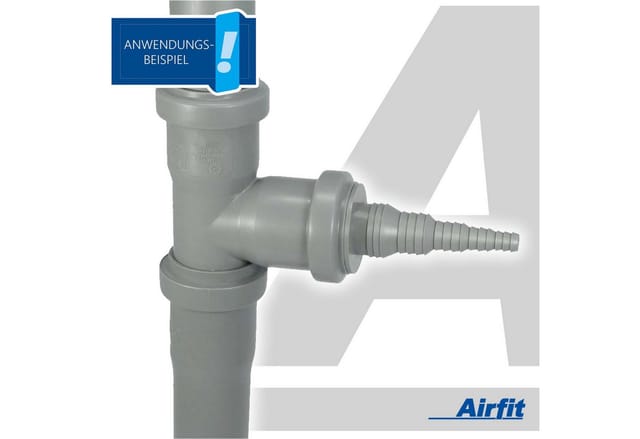 Schlauchnippel dn 50 für Schlauch von 8 bis 25 mm - KS-grau