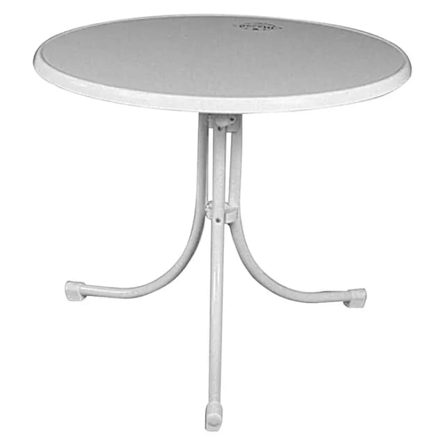 Siena Garden - Boulevard-Tisch ø 85 cm, Sevelit-Tischplatte, weiß Gestell aus Stahl in weiß, Tischplatte aus Sevelit® in weiß