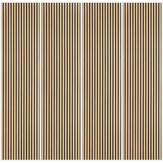 4 x Akustikpaneele 240x60cm aus Holz Eiche für Wand und Decke Kover-O