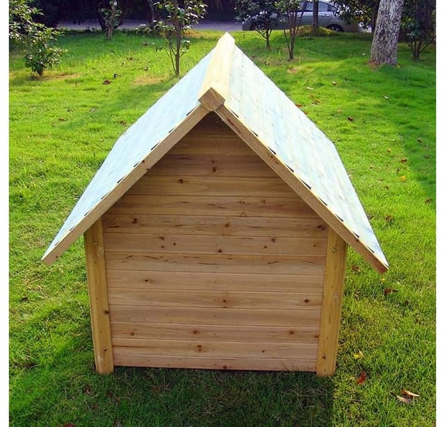 Hundehütte Hundehaus Haustierhütte Hundehöhle aus Holz, 95 cm - Melko