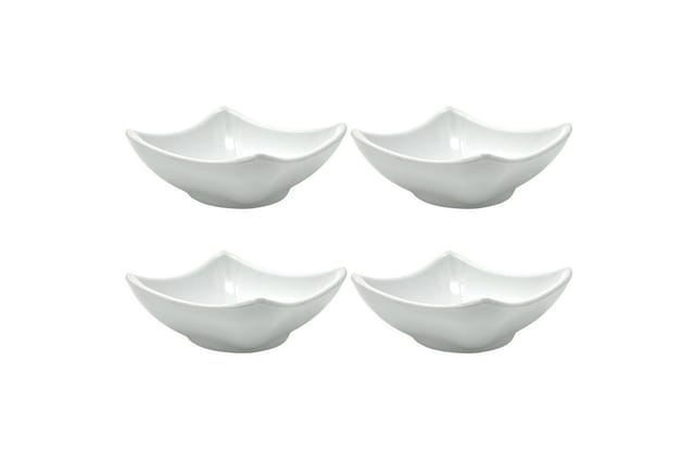 4x Dipschalen Melamin Set Weiß 754 Snackschale Servierschale Klein Mini Saucenschälchen Soja