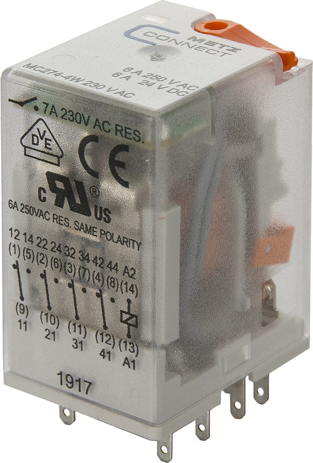 Metz Connect - 110017051407 Steckrelais 230 v/ac 7 a 4 Wechsler 1 St.