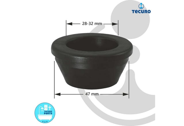 Gumminippel für Siphonbogen Außen Ø 47 mm x Innen Ø 28-32 mm