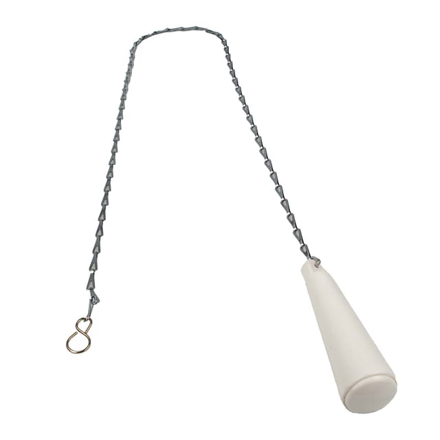 Klosettzug mit Patentkette 94 cm, Kunststoffgriff in weiß - Tecuro