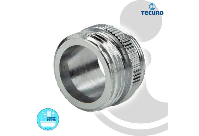 Adapter für Armaturen M24x1 auf 3/4 Zoll, verchromt - Tecuro