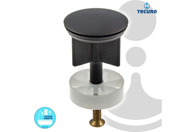 Tecuro - Excenterstopfen ø 40 mm für 1 1/4 Zoll Ablaufventil - mattschwarz