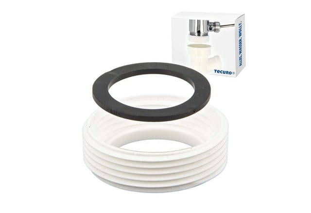 Tecuro - Reduzierstück für Siphon-Ablauf 1 1/4 ig x 1 1/2 ag, inkl. Dichtung