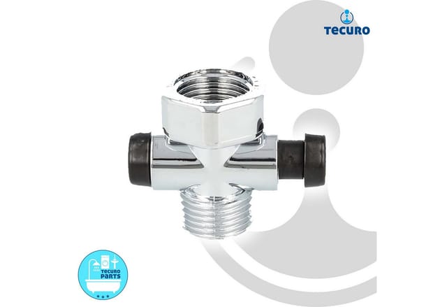 Tecuro - Duschstopp - Wasserstop für Handbrause Duschbrause - verchromt