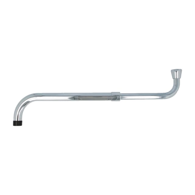 Tecuro - S-Auslauf ausziehbar 350 - 600 mm für Wand-Armaturen, Messing verchromt