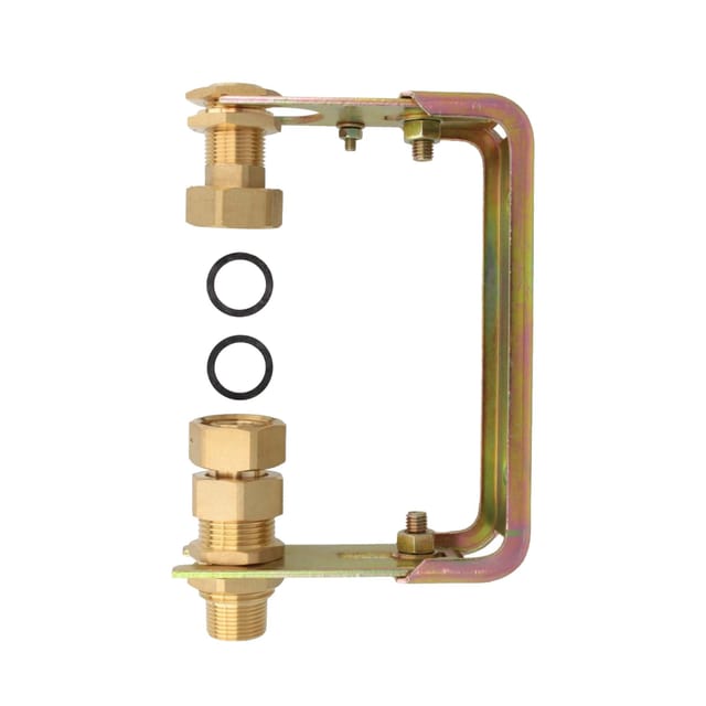 Le Sanitaire - js Wasserzähler-Bügel 3/4 Zoll, Steigstrang - für Hauswasserzähler Q3 dn 20 Baulänge 105 mm, verstellbar, verzinkt
