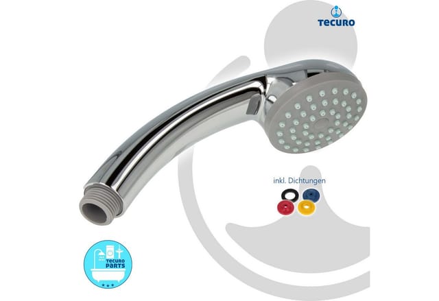 Tecuro - Handbrause ew-easy mit Brauseregen - ø 65 mm mit Antikalkdüsen, verchromt