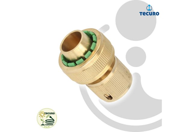 Tecuro - Schlauchanschlussstück ohne Stopp für Schlauch 3/4 Zoll (ø 19 mm) MS-Stecksystem