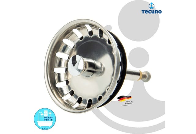 Siebkörbchen Siebkorb ø 54 mm mit Metall-Führungsstange 8 mm und Höhenverstellung - Tecuro
