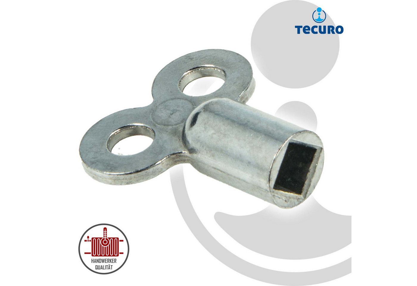 Tecuro - Metall-Heizkörper-Entlüftungsschlüssel, 4-Kant mit 5 mm, lange Ausführung