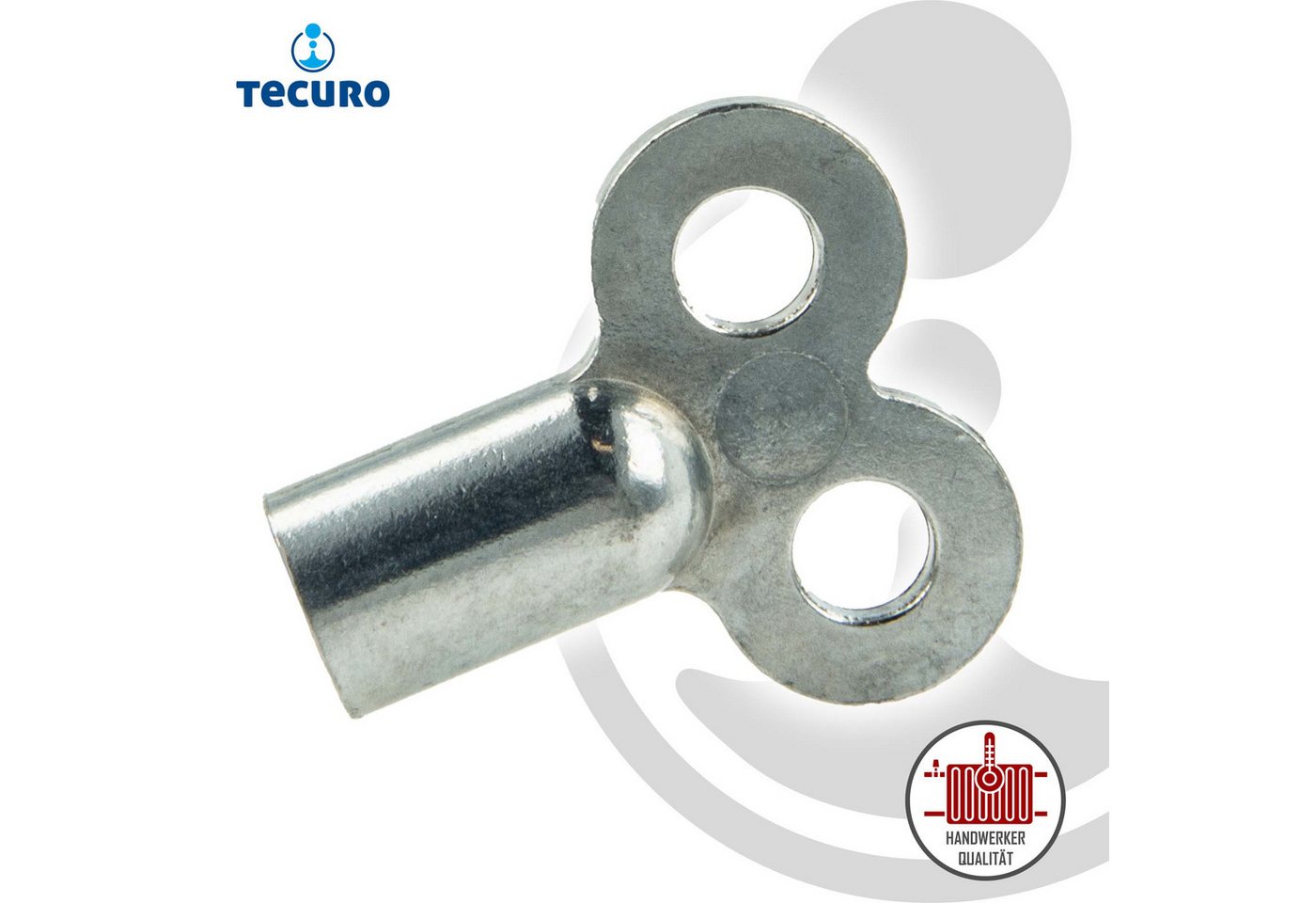 Tecuro - Metall-Heizkörper-Entlüftungsschlüssel, 4-Kant mit 5 mm, lange Ausführung Bild 3