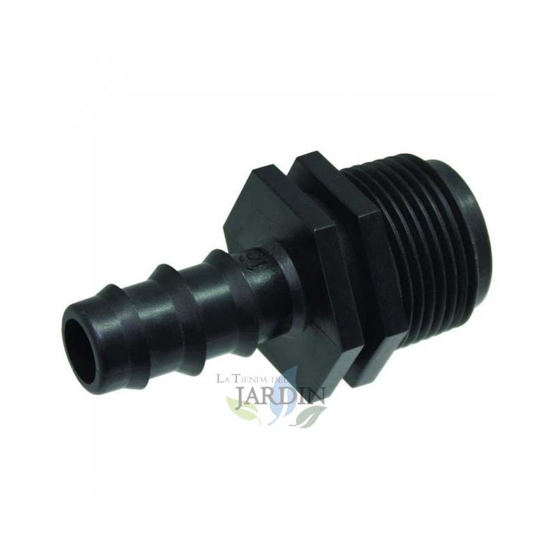 Enlace rosca macho 16mm x 3/4'' riego por goteo