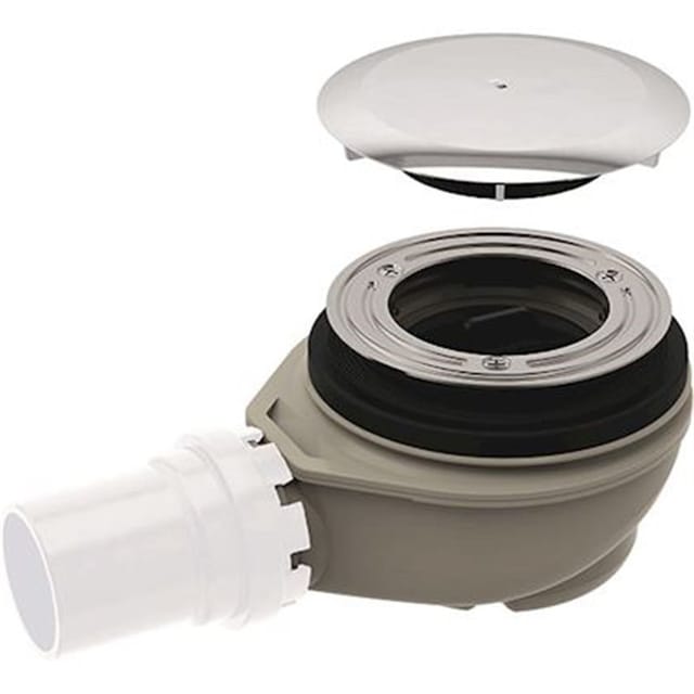Geberit - Duschwannenablauf mit PVC-Auslauf ø 40 mm - Mit Ablaufdeckel - Wasserabfluss 50 mm - 150.557.21.1