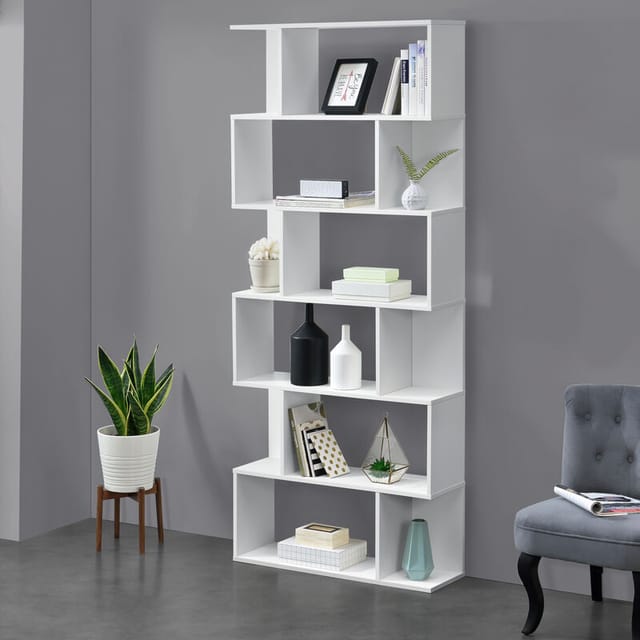 Bücherregal Borrby 192x80x24 Cm Weiß En.casa