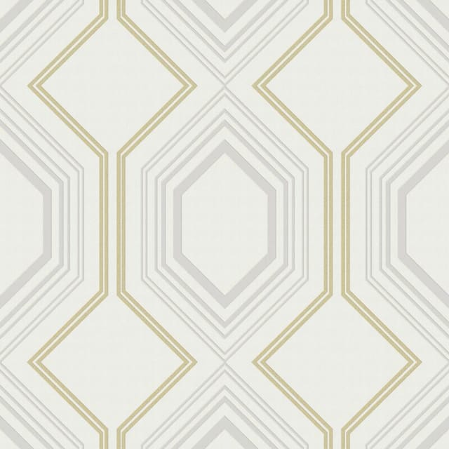 WOW - Vliestapete - Art Deco Chic Ivory - Weiß - 1005x52 cm