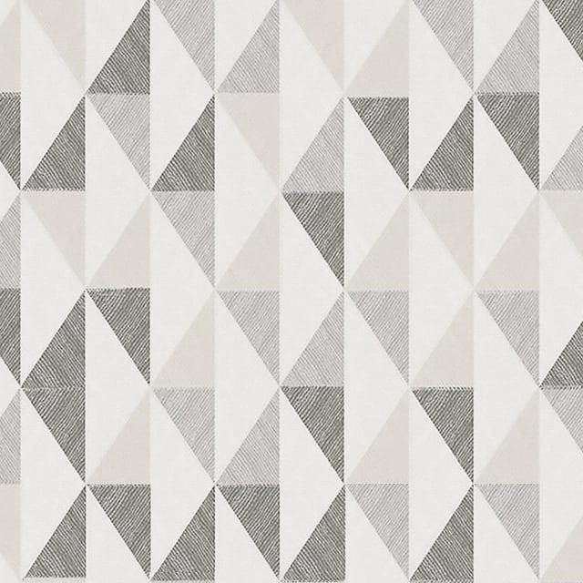 WOW - Vliestapete - Geometrisch Leinen - Grau/Weiß - 1005x52 cm