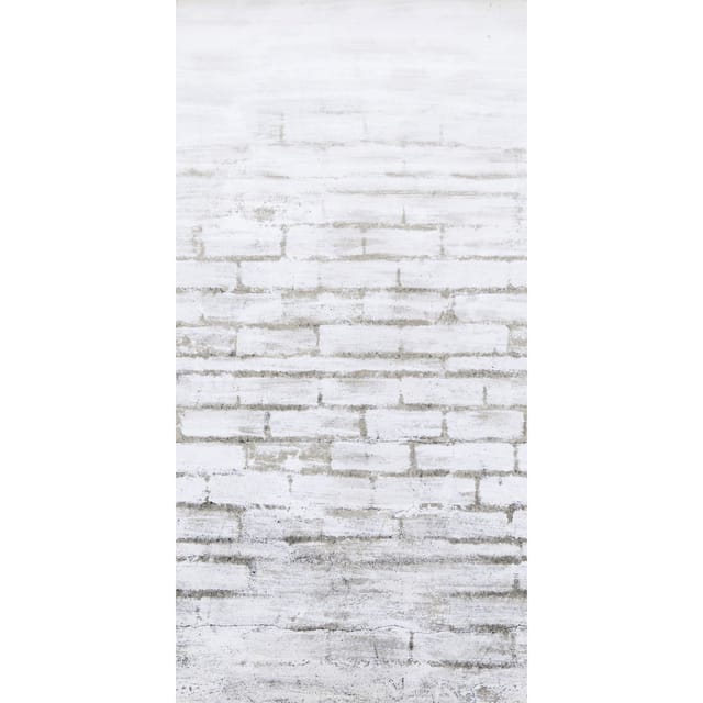 Art For The Home - Fototapete London - Vliestapete Ziegelsteine Weiß 150x30cm