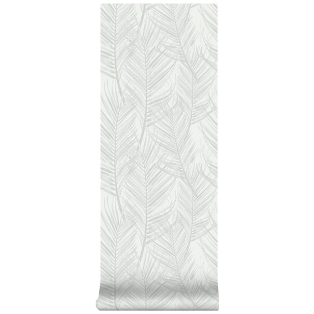 Superfresco Easy - Palm - Weiss/Grau - Vliestapete - 10m x 52cm
