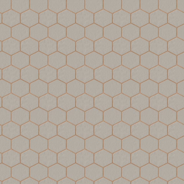 Hexagon Geo Taupe - Vliestapete - 10m x 52cm - WOW