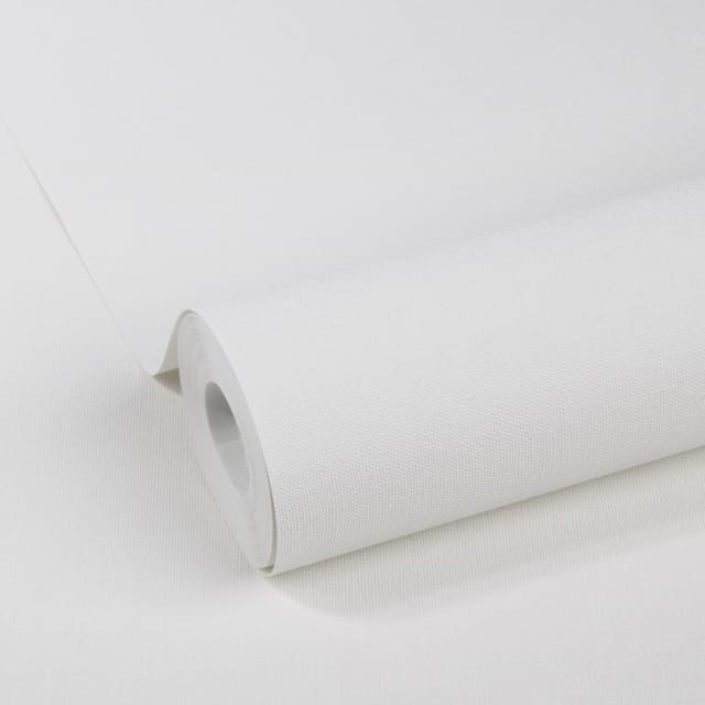 Vliestapete - Basic Textil off Weiss - 10m x 52cm