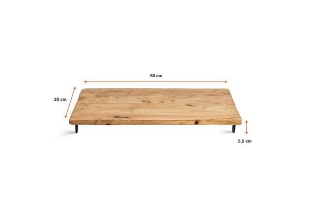Spetebo - Mango Servierplatte 50x25 cm - Massiv Holz Tablett Servierbrett Serviertablett