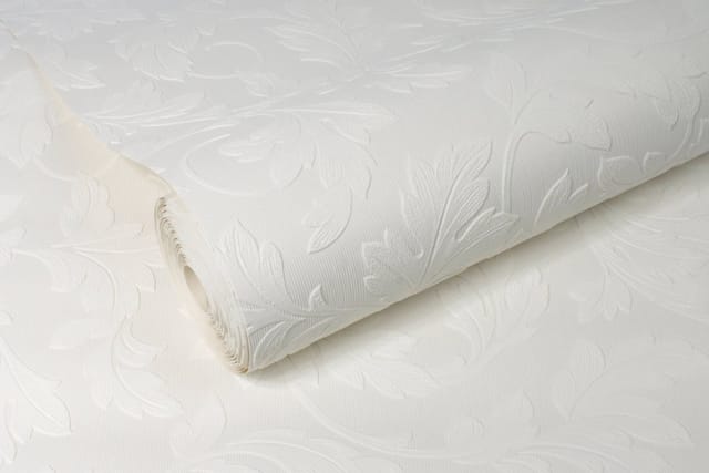 WOW - Acanthus Weiß - Vinyl - Papiertapete - 10m x 52cm