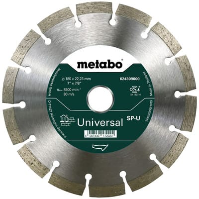 Diamanttrennscheibe 180x22,23mm, sp-u, Universal sp (624309000) - Metabo