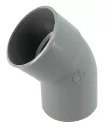 Pvc-ellbogen Ablauf 45° Männlich Weiblich Ø75