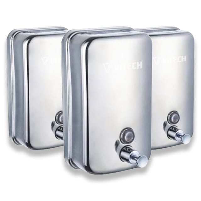 Desineo - Paket von 3 Vandalismus Seifenspender aus Edelstahl 500ml 2