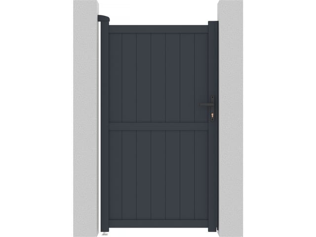 Habitat Et Jardin - Gartentor aus Aluminium Maurice - 101.2 x 180.9 cm - Grau
