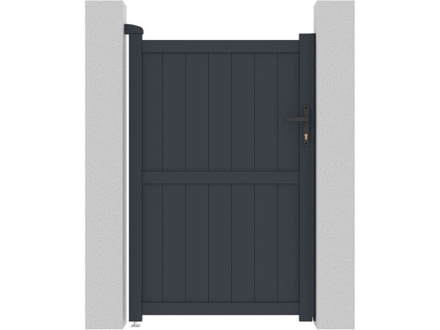 Habitat Et Jardin - Gartentor aus Aluminium Maurice - 101.2 x 155.9 cm - Grau