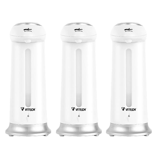 Desineo - Paket mit 3 Seifenautomaten, hydroalkoholisches Gel 330 ml grau und weiß soap dispenser auto dispenser 2