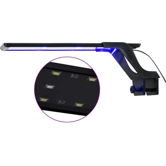 LED-Aquariumleuchte mit Klemme 35-55 cm Blau und Weiß Vidaxl