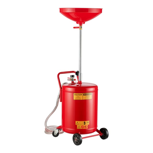 Lauffanggerät für 68l, höhenverstellbar 98-157cm mit 4-Rad-Fahrwerk, Entleerung mittels Luftdruck